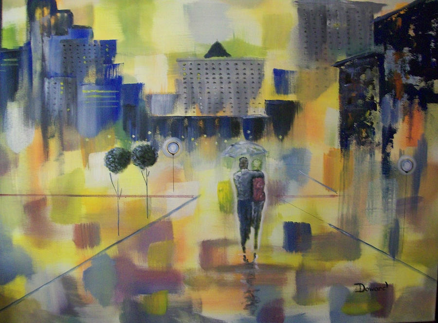 Abstract Stroll Painting by Raymond Doward