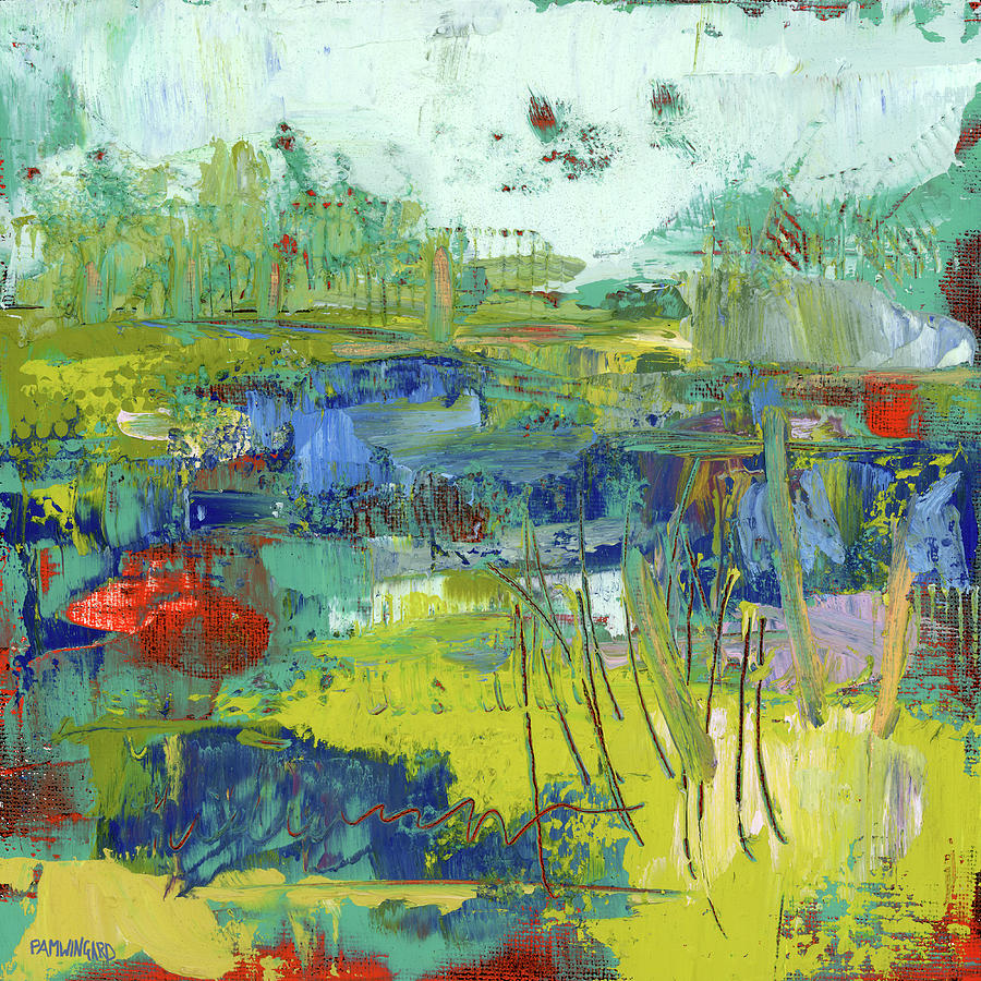 abstract marsh painting