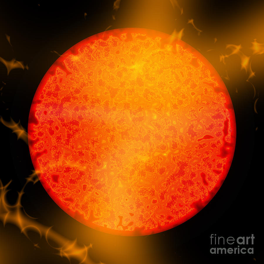 Abstract Sun Eruptions Digital Art