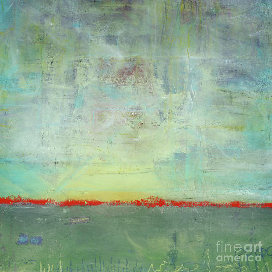 Abstract Sunrise Landscape Painting by Jean Plout