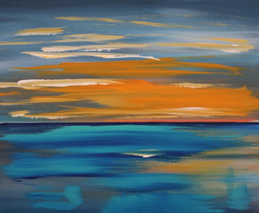 Abstract Sunset Painting by Bob Hasbrook - Fine Art America