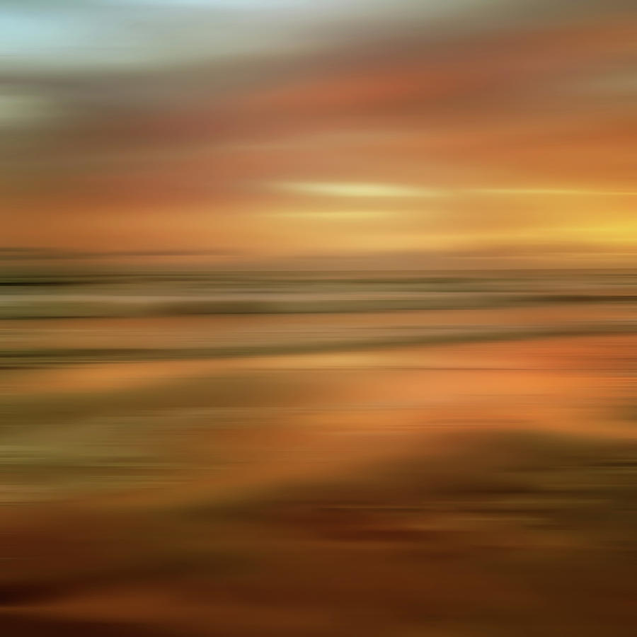 Abstract Photograph - Abstract Sunset Illusions - Gold by Joann Vitali