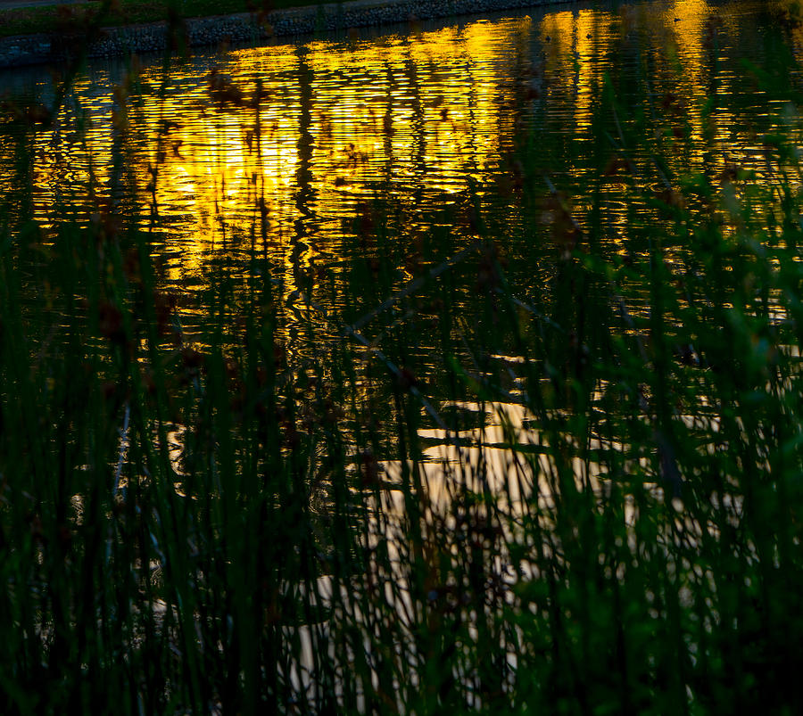 Abstract Sunset Reflection Photograph by Derek Dean