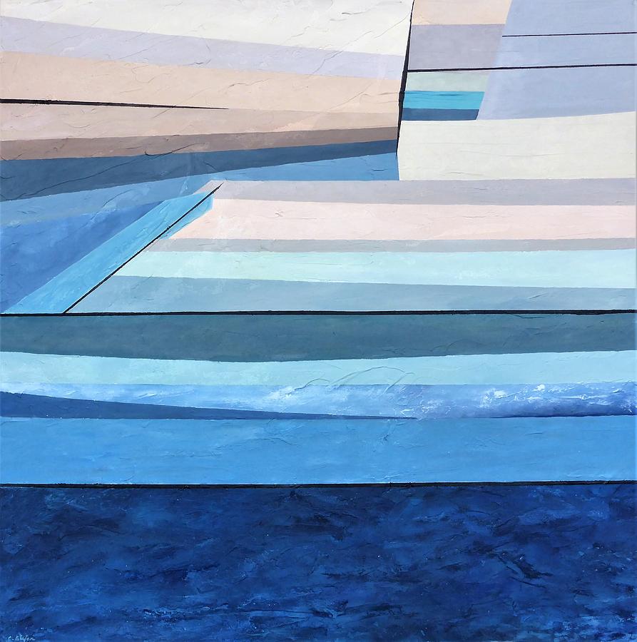 Abstract Swimming Pool Painting by Cristina Stefan