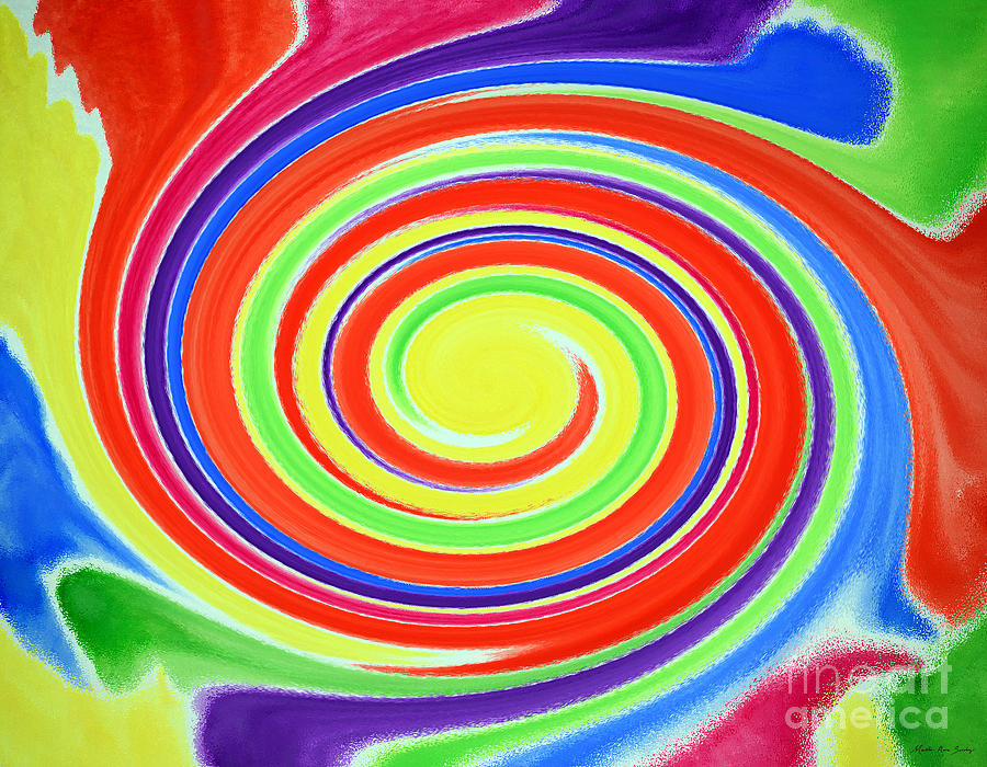 Abstract Swirl A1 1215 Painting by Mas Art Studio