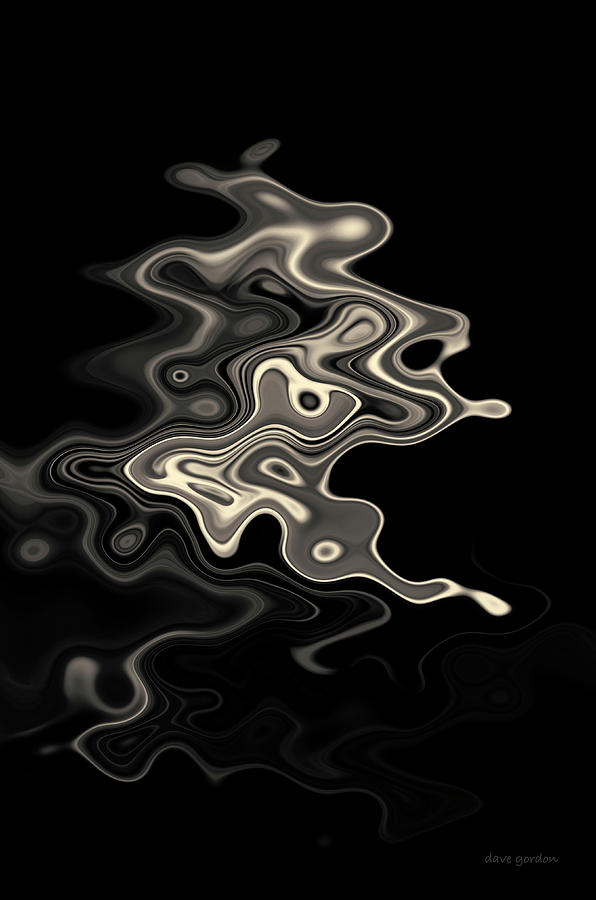 Abstract Swirl Monochrome Toned Photograph by David Gordon