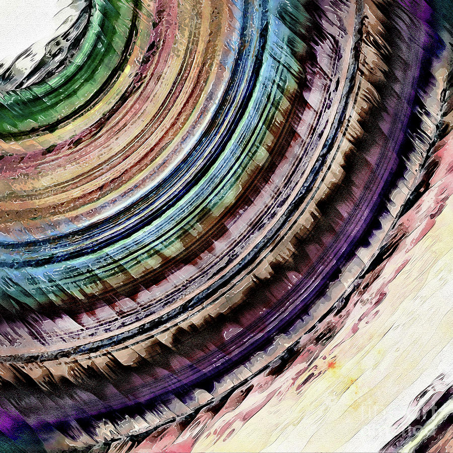 Abstract Textural Rings Digital Art by Phil Perkins