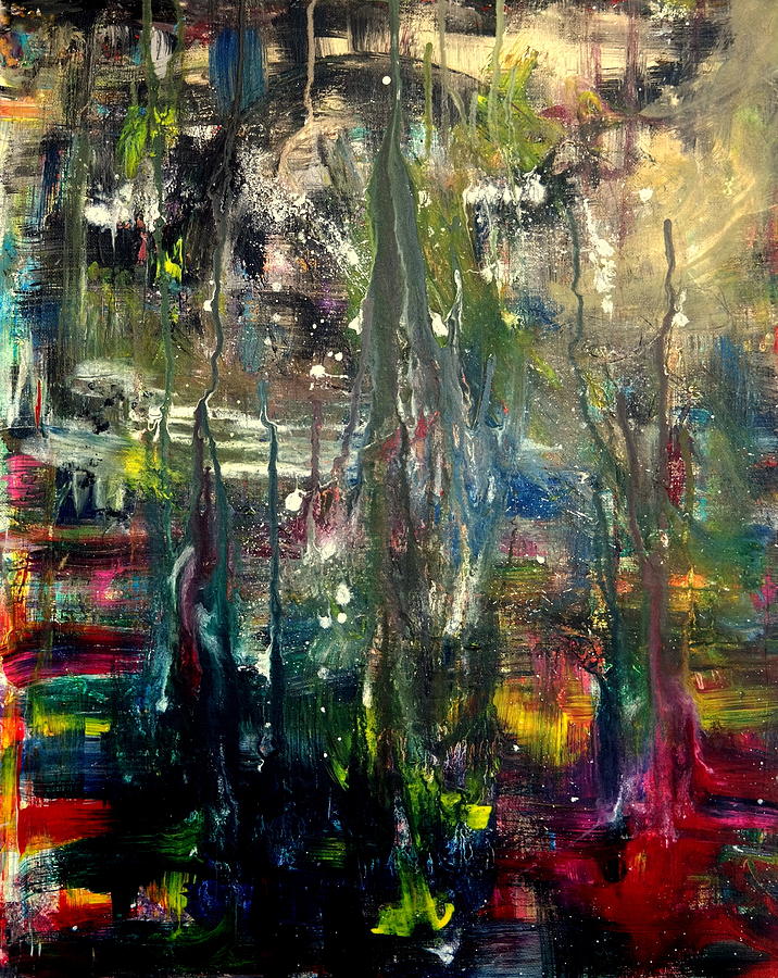 Abstract - The Man Buried in Moon River Painting by Angela Holladay ...