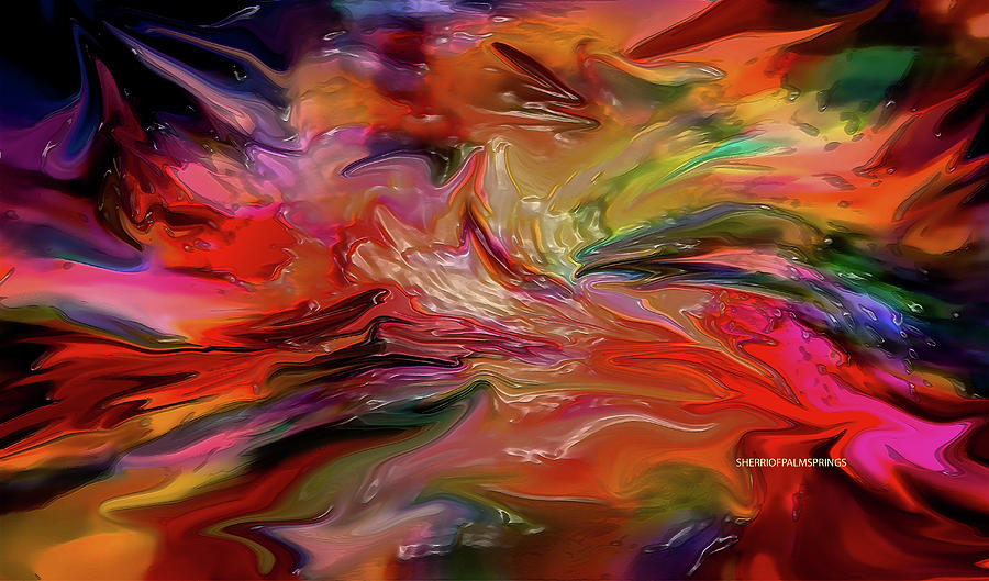 Ocean Digital Art - Abstract-The Wild Of The Sea by Sherris - Of Palm Springs Ocean Digital Art - Abstract-The Wild Of The Sea by Sherris - Of Palm Springs
