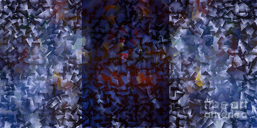 Blue Panorama - Abstract Tiles No15.1227 Photograph by Jason Freedman