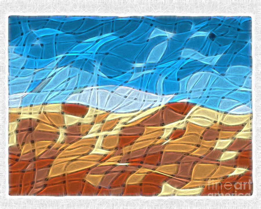 Abstract Tiles - Rocks and Sky No 14.0213 Digital Art by Jason Freedman