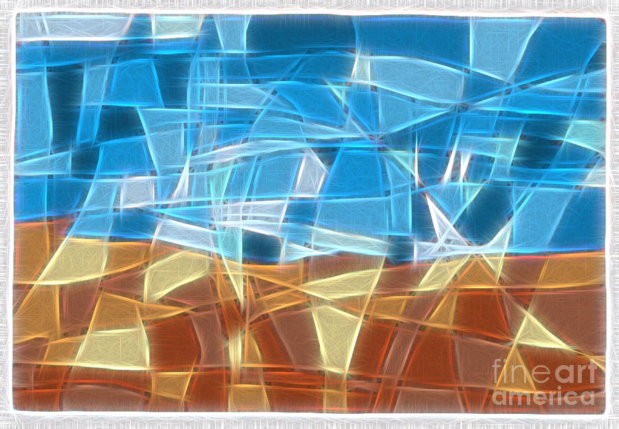 Abstract Tiles - Rocks and Sky No 16.041402 Digital Art by Jason Freedman