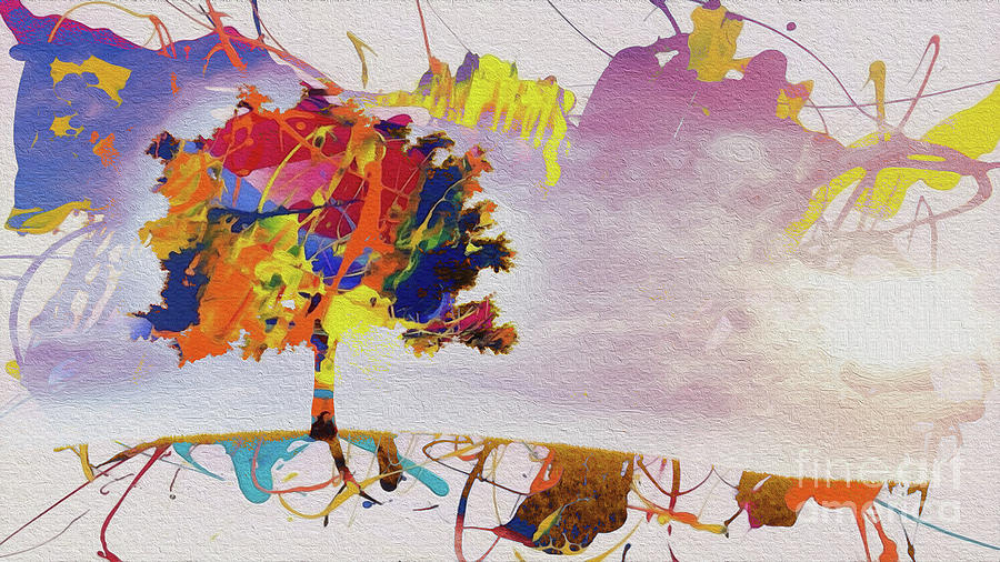 Abstract tree 33w Painting by Gull G