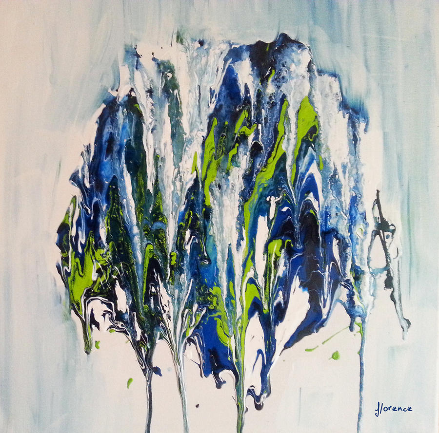 Abstract Trees Painting by Florentina Maria Popescu