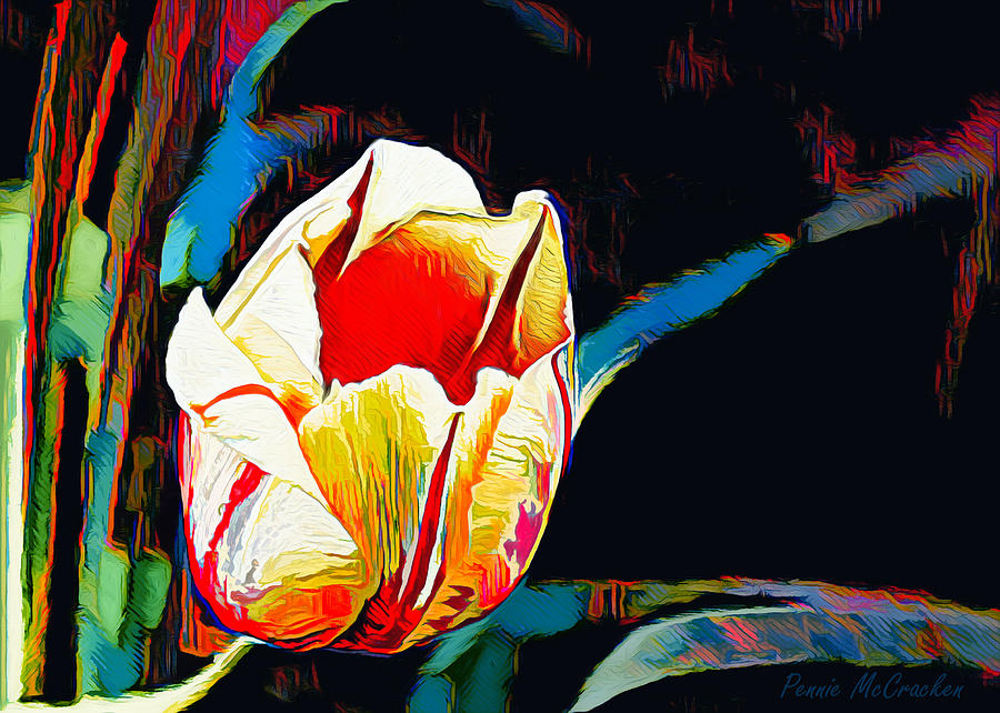 Abstract Tulip Digital Art by Pennie McCracken
