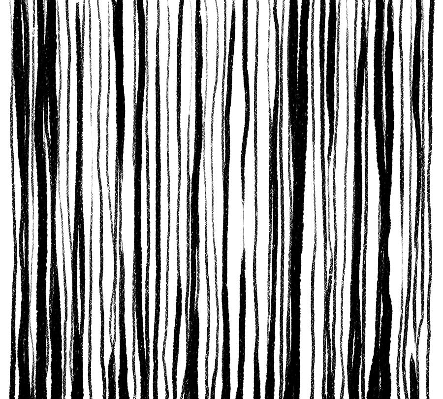 Abstract Vertical Lines Monochrome Digital Art by Hieu Tran