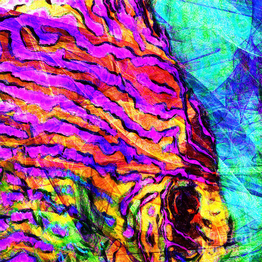Abstract Vibrant Tropical Fish Discus 20170910 square Photograph by Wingsdomain Art and Photography