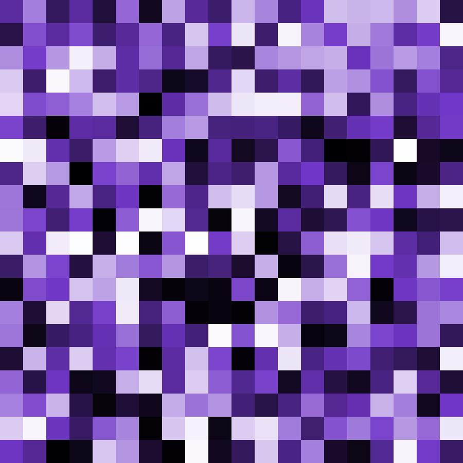 Abstract violet pixel background Digital Art by Petr Polak - Pixels