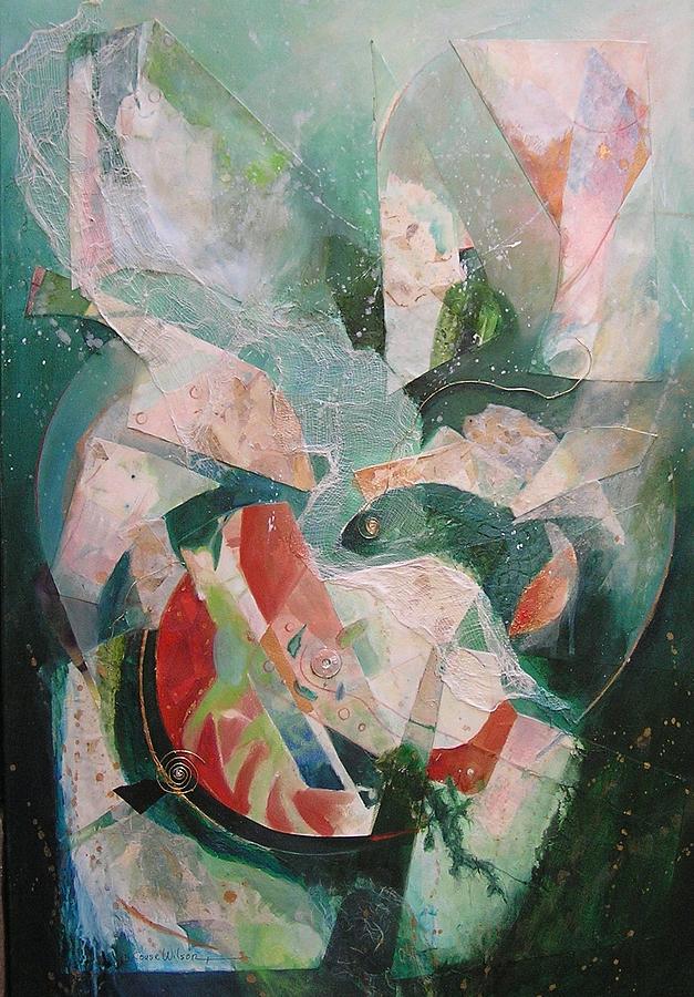 Abstract Vision in Green Painting by Barbara Couse Wilson
