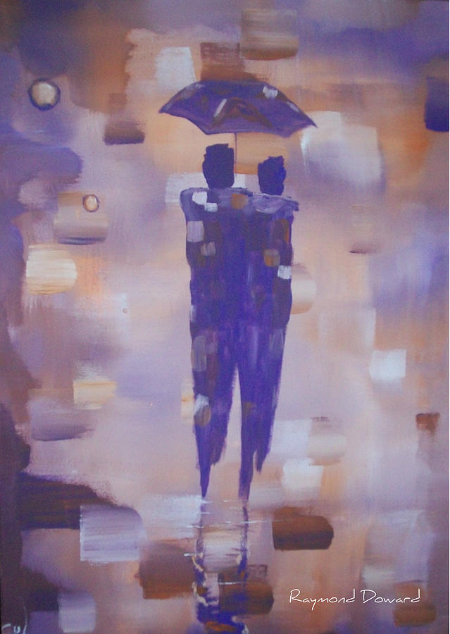 Abstract Walk in the Rain Painting by Raymond Doward