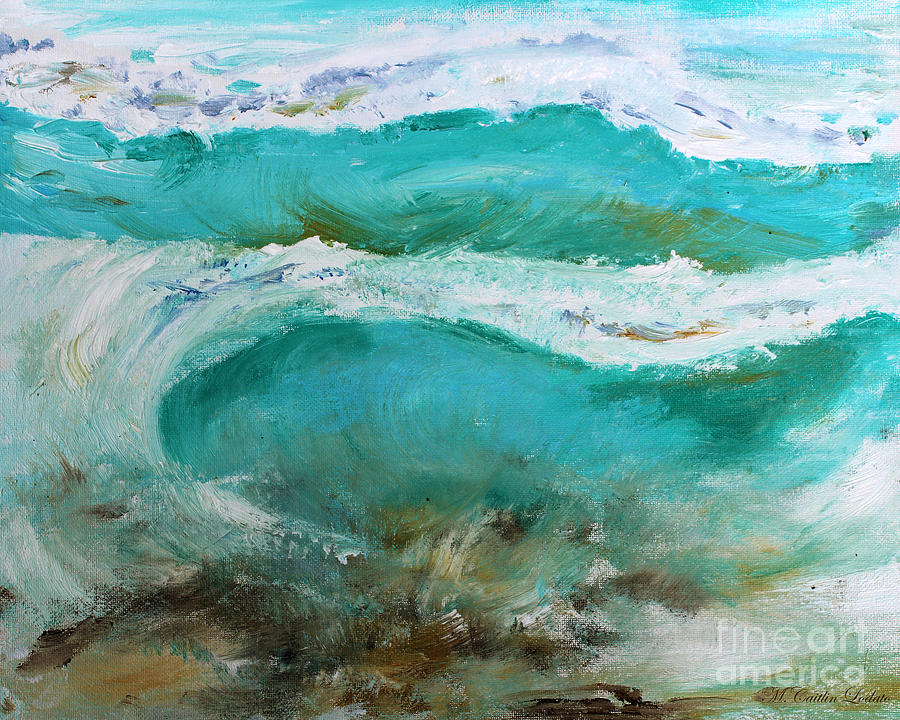 abstract colorful wave on painting