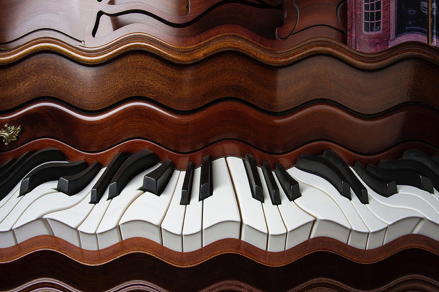 Abstract Wavey Piano Keys Photograph by Garry Gay