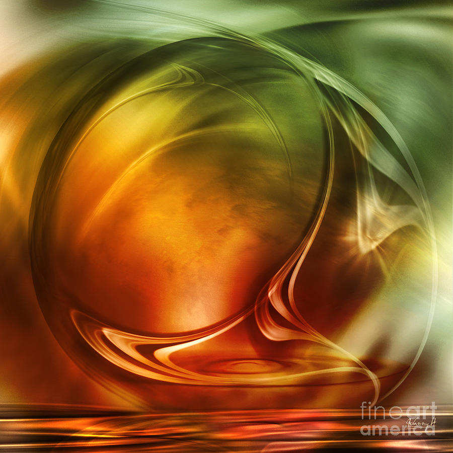 Floating Digital Art - Abstract whiskey by Johnny Hildingsson