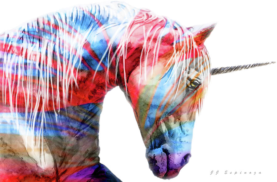 Unicornio Digital Art by J U A N - O A X A C A