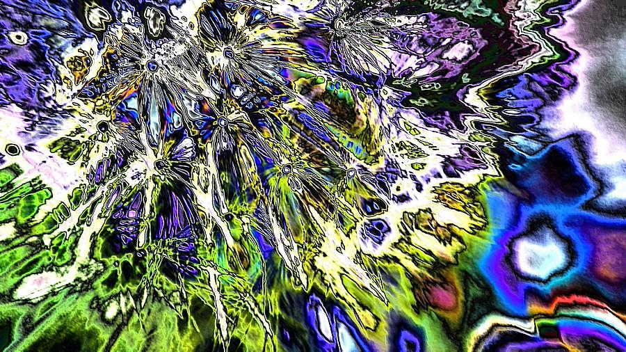 Abstract Digital Art - Abstract Wildflower 6 by Belinda Cox