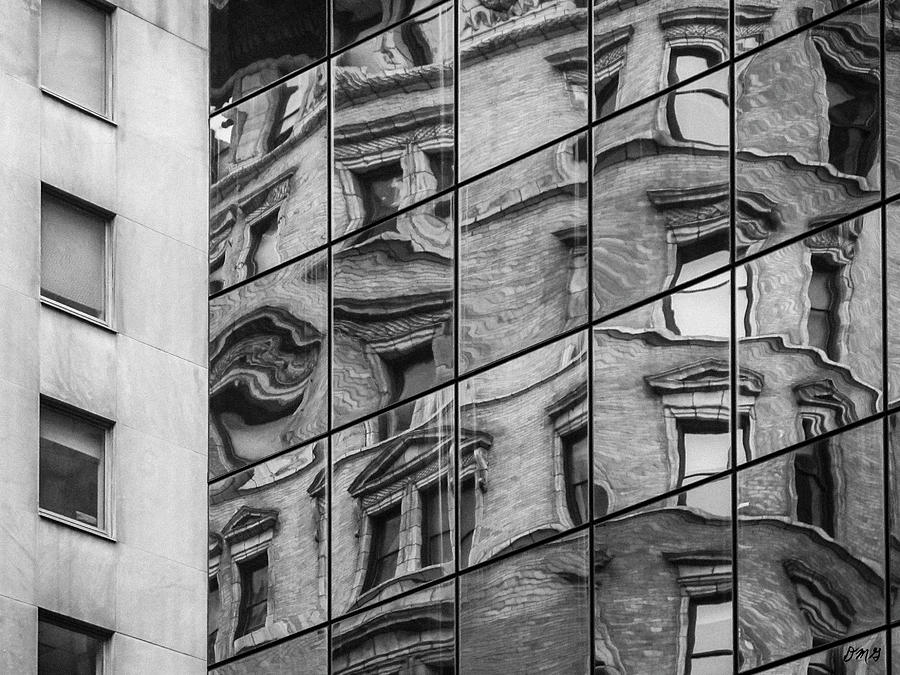 Abstract Photograph - Abstract Window Reflections - NYC II BW by David Gordon
