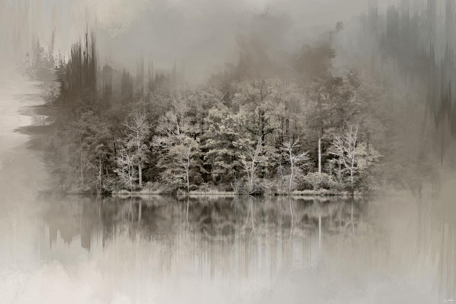 Abstract Winter Lake Photograph by Jai Johnson