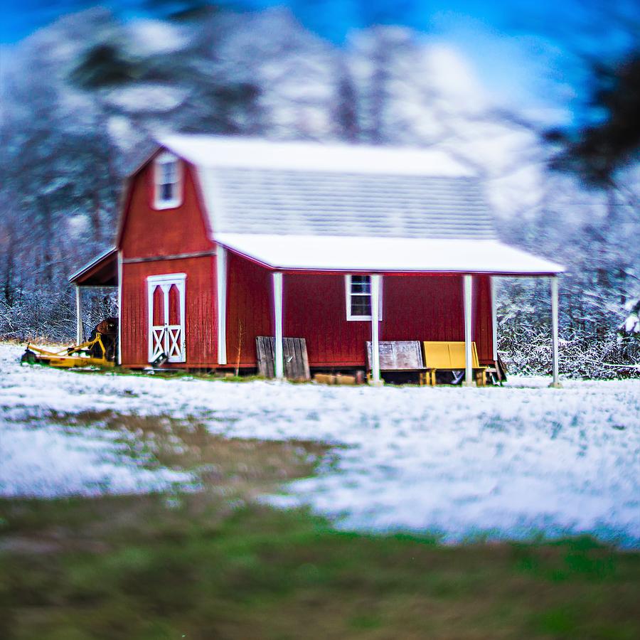 Abstract Winter Scene On A Country Farm Photograph by Alex Grichenko