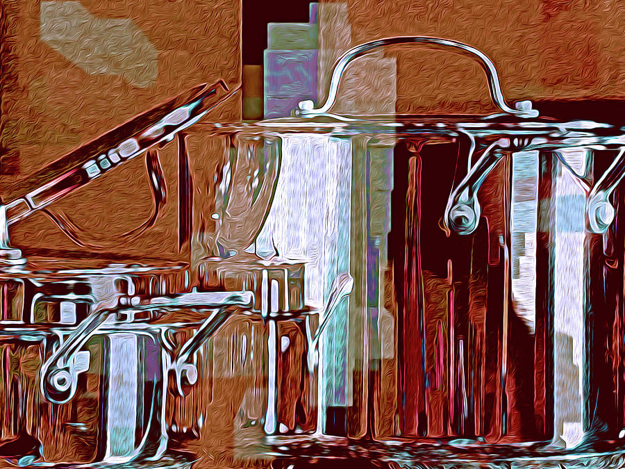 Abstract with Cooking Pots 30 Digital Art by Lynda Lehmann