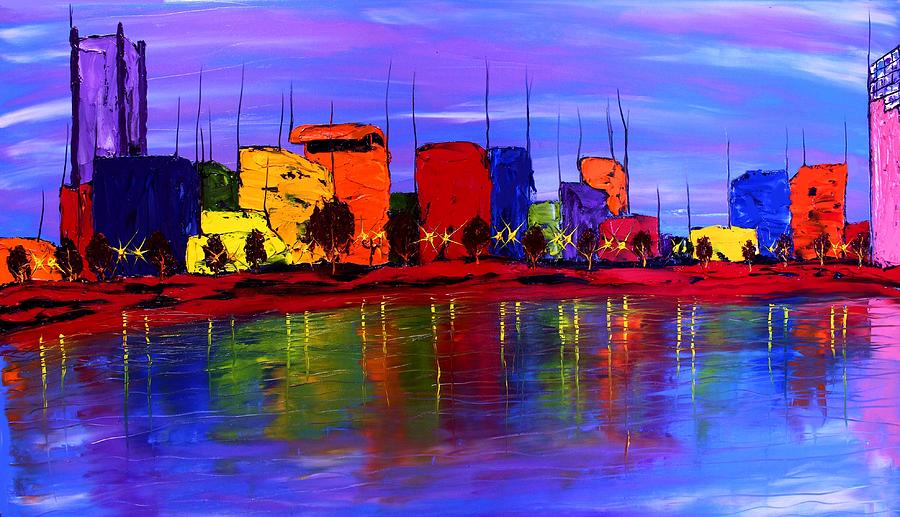 Abstract World Of Portland #10 Painting by James Dunbar