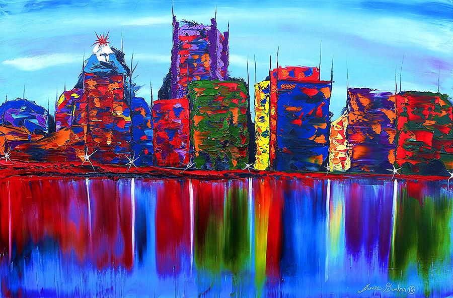 Abstract World Of Portland #15 Painting by James Dunbar