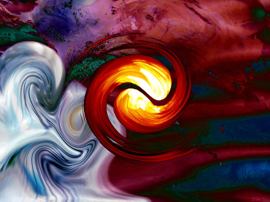 Uitgelezene Abstract Yin Yang Lava Digital Art by Abstract Angel Artist Stephen K WL-89