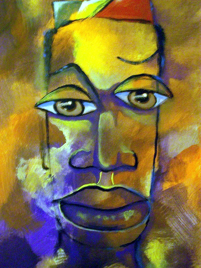 Abstract Young Man Painting by Raymond Doward