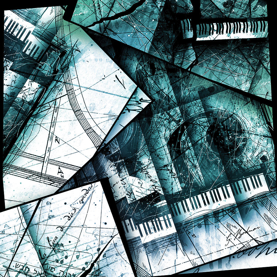 Beethoven Movie Digital Art - Abstracta 28 Emerald Cadenza by Gary Bodnar