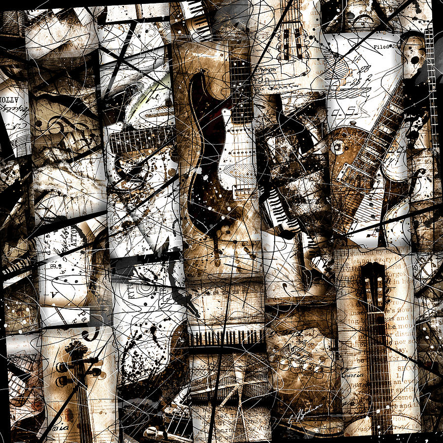 Abstracta 37 Musicum Mosaic Digital Art by Gary Bodnar