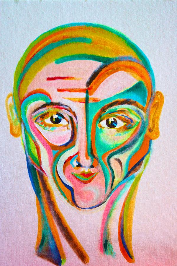 Abstracted Face Painting by Polly Castor
