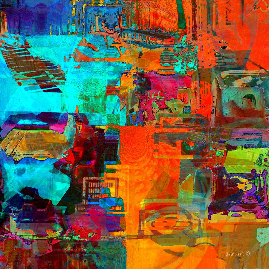 Abstraction Consumption and Frustration Digital Art by Fania Simon