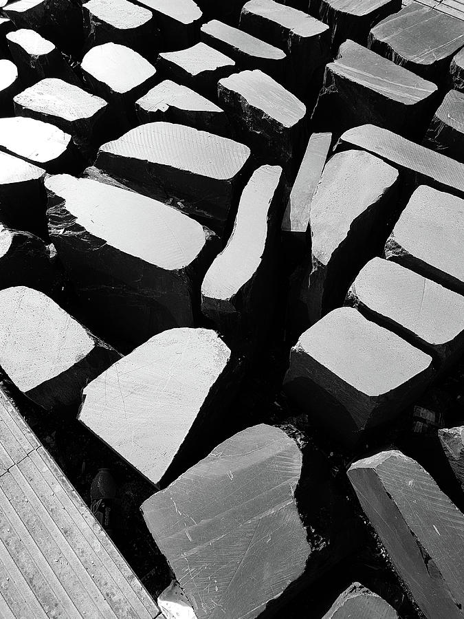 Abstraction via stones on a pedestrian street Photograph by Iordanis Pallikaras