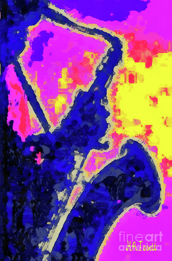 Abstrat Sax Digital Art by Humphrey Isselt