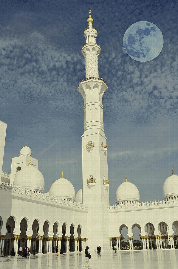 Abu Dhabi Minaret Art Digital Art by Celestial Images