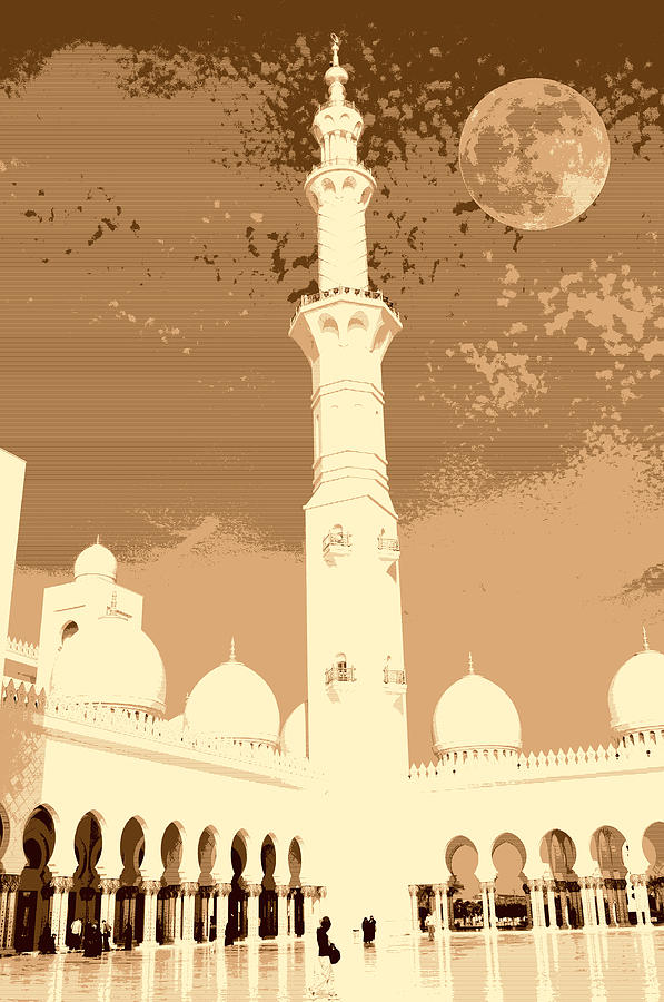 abu dhabi The Minaret Painting by Celestial Images