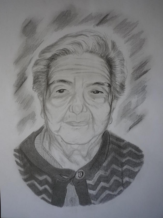 Abuelita Drawing - Abuelita by Luis Carlos A