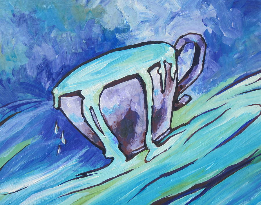 Abundance - My Cup Runneth Over Painting by Sandy Tracey