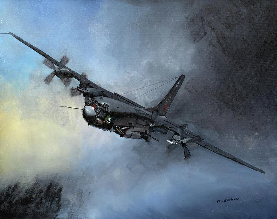 Aircraft Painting - AC 130 Gunship by Eric Houghland