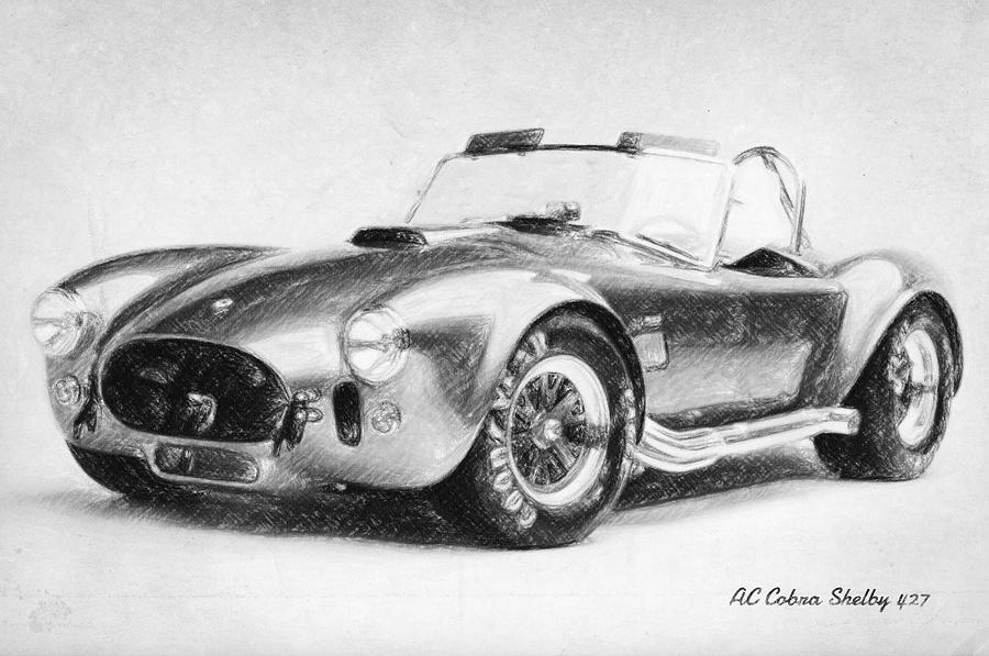 Ac Cobra Shelby 427 Drawing by Zapista