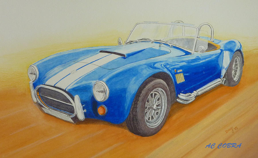 Cobra Painting - AC Cobra Sports Car by David Godbolt